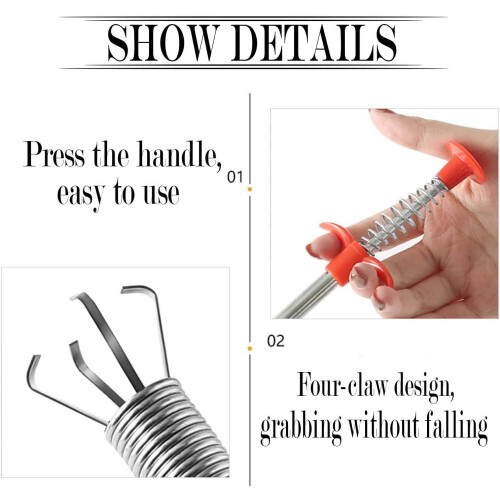 Reaching Assist Tool for Non-Ferrous Objects, Flexible Grabber Claw Pick Up with Extendable & Retractable Feature 1