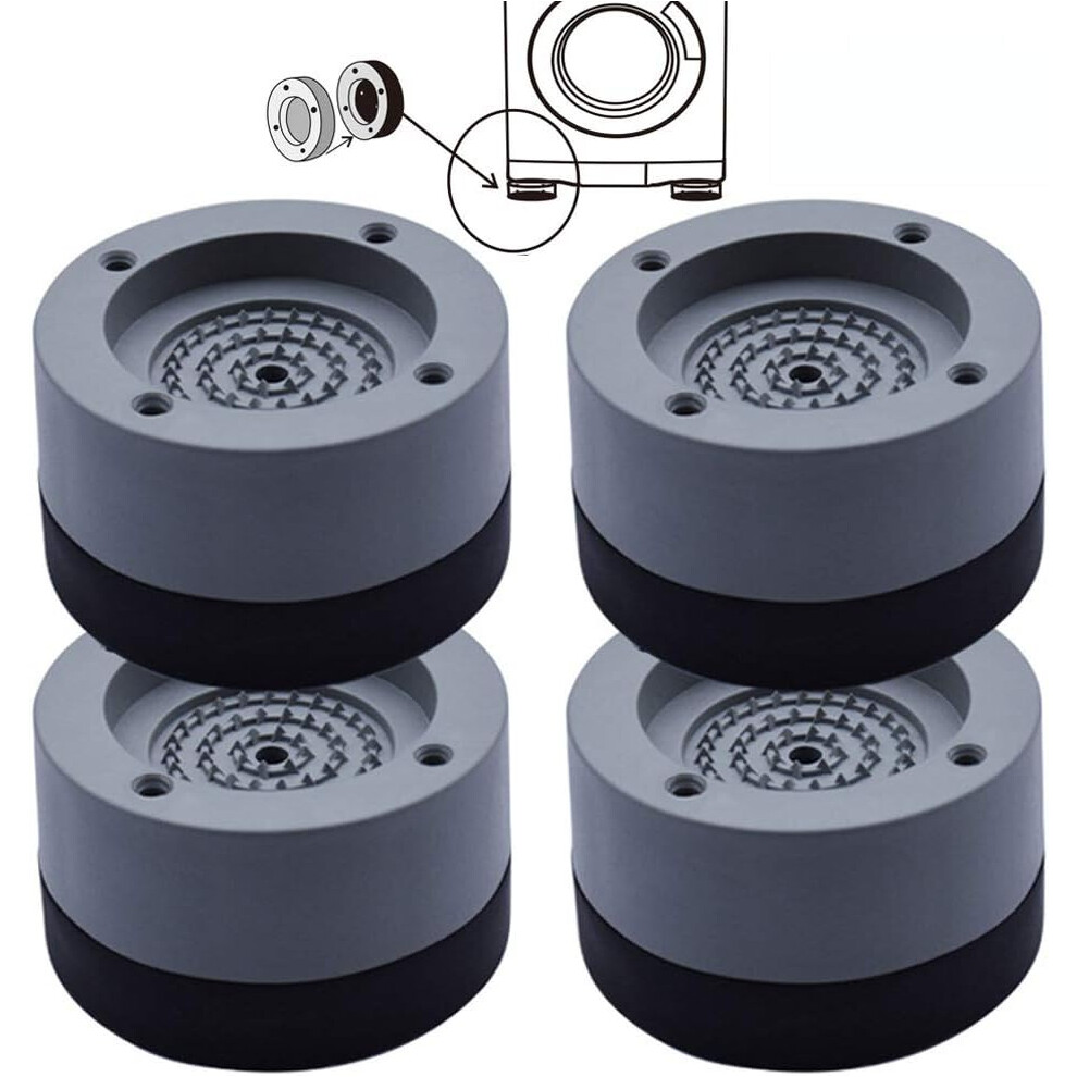 Anti-Vibration Floor Protectors, Heavy Duty Shock Absorbing Pads For Washing Machine And Refrigerator, Stable Support Non-Slip Design, 4 Pieces 9169997692689