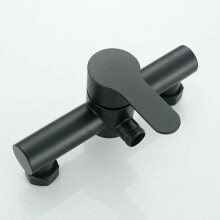 Elegant Wall Mount Bathtub Faucet, Matte Black Finish SUS304 Stainless Steel Ceramic Cartridge, Reliable Design for Luxury Bathroom Fixtures
