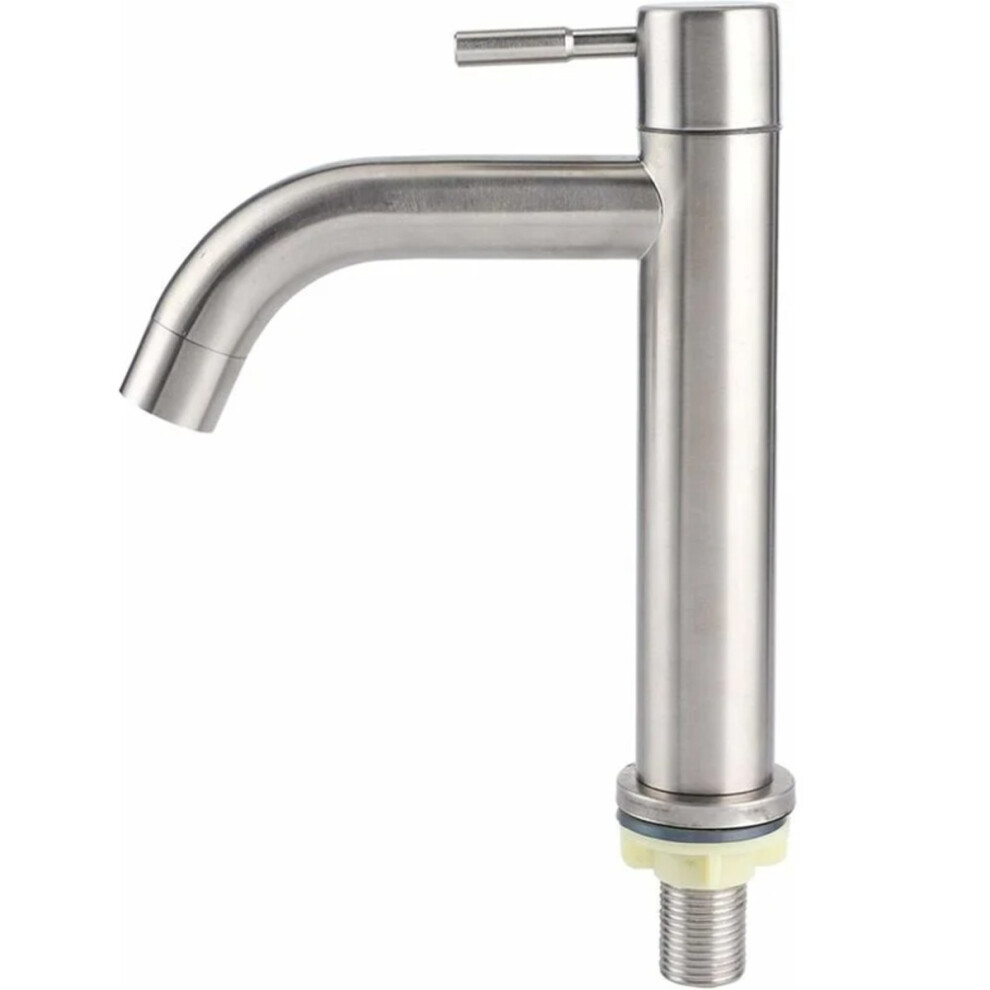Elegant Stainless Steel Faucet, Aerating Filter Ensures Splash-Free Water Delivery For Washbasin Or Sink, Ceramic Valve Core Offers Smooth Operation 9423501866356