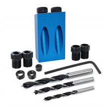 Keuze van de vakman, draagbaar ontwerp, 15 graden boorhoek pocket hole mal set, soepele prestaties, aluminiumlegering, voor professionele projecten.
