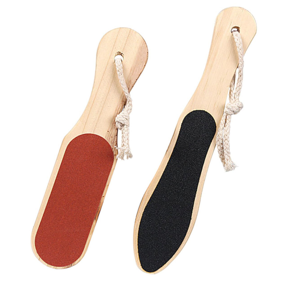 2Pcs DualSided Foot File for Dead Skin and Callus Removal, Reusable Pedicure Scrubber with Handle