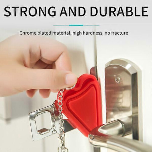 (A)Anti-theft door lock for travel, portable lock 2