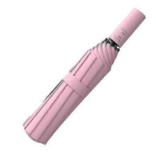 (Pink) Automatic Large Wind-resistant Folding Umbrella, Sun-proof Umbrella