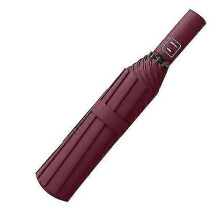 (Wine red) Automatic Large Wind-resistant Folding Umbrella, Sun-proof Umbrella