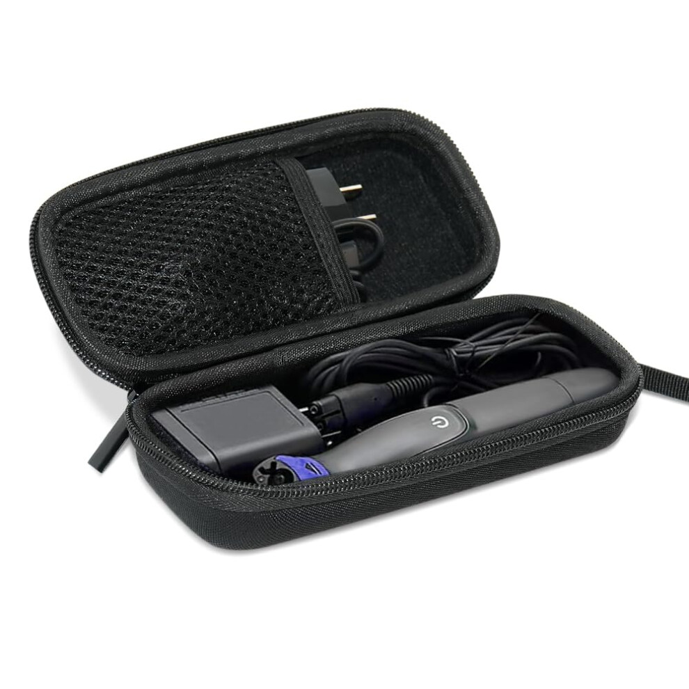 Black Electric Shaver Travel Case Hard Shell Shockproof Waterresistant Razor Carrying Case