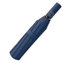 (Navy) Automatic Large Wind-resistant Folding Umbrella, Sun-proof Umbrella