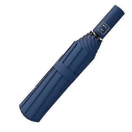 (Navy)Automatic Large Wind-resistant Folding Umbrella, Sun-proof Umbrella