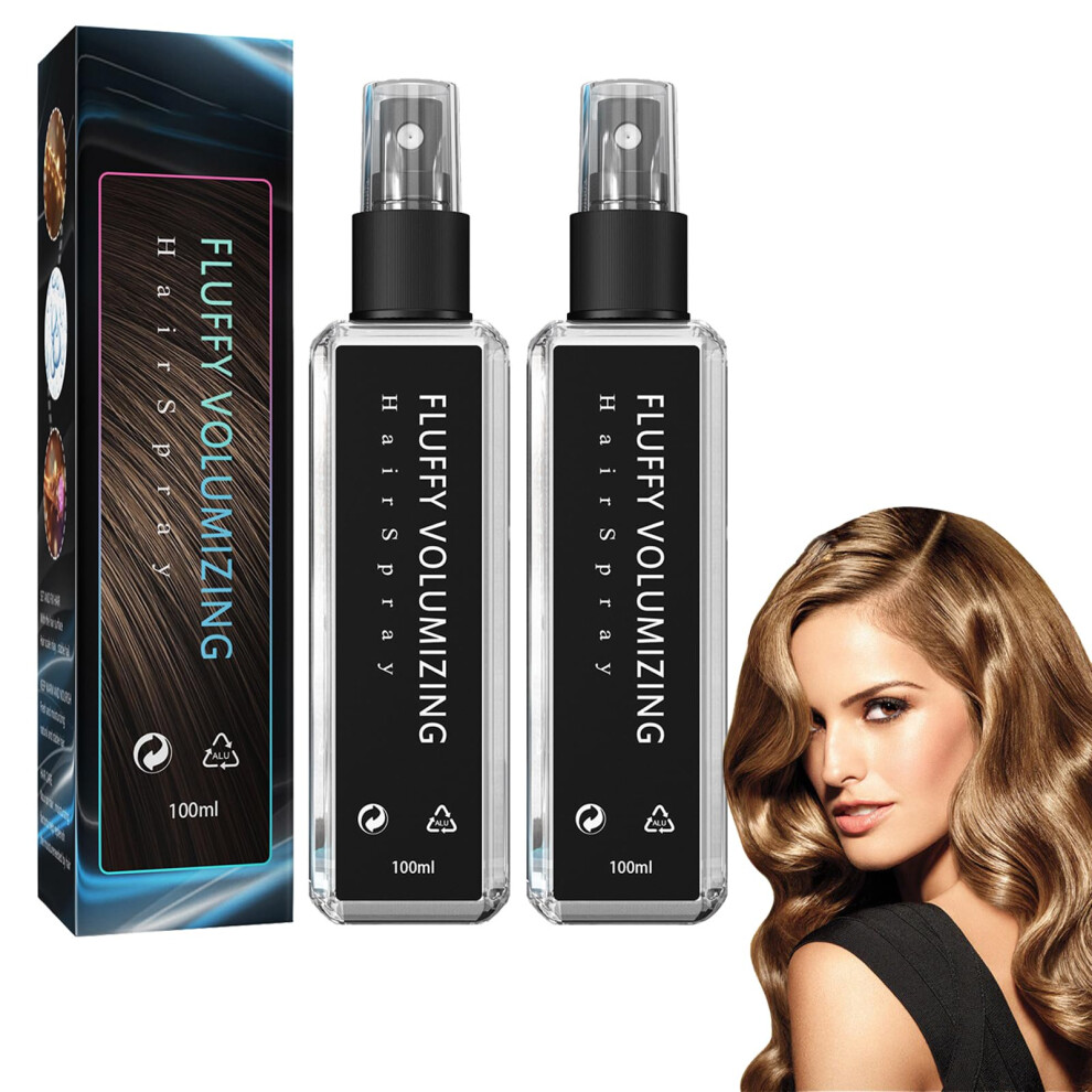 Volumizing Hair Spray with Natural Plant Protein for Instant Hair Volume, Lightweight NonSticky 100ml 2pc