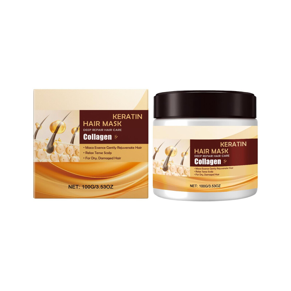 Collagen Keratin Hair Mask Deep Conditioning Treatment for Dry Damaged Frizzy Hair with Deep Hydration and Frizz Control