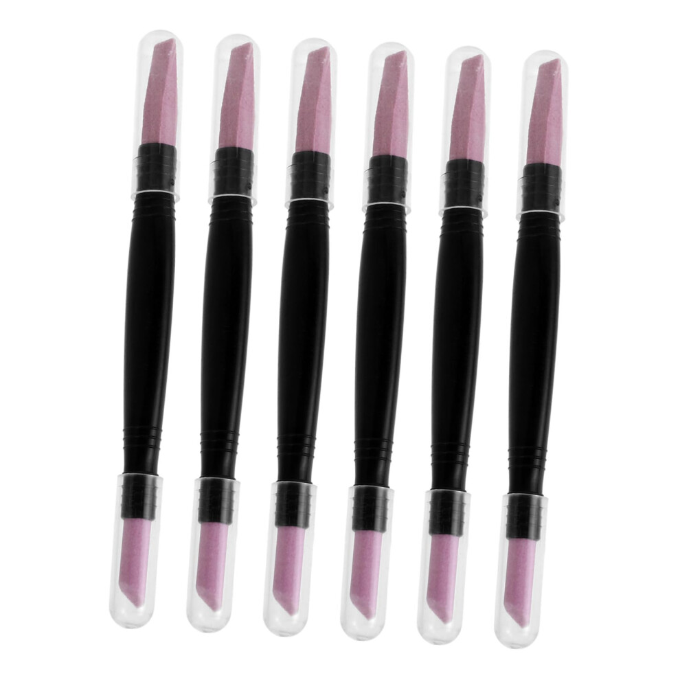 6pcs Double Ended Nail Polishing Pen and Cuticle Remover Tool for Manicure Pedicure