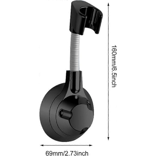 ABS Plastic Hand Shower Holder Bracket, 360 Adjustable Shower Head Holder No Drilling, Versatile Strong Paste Wall Mount 1