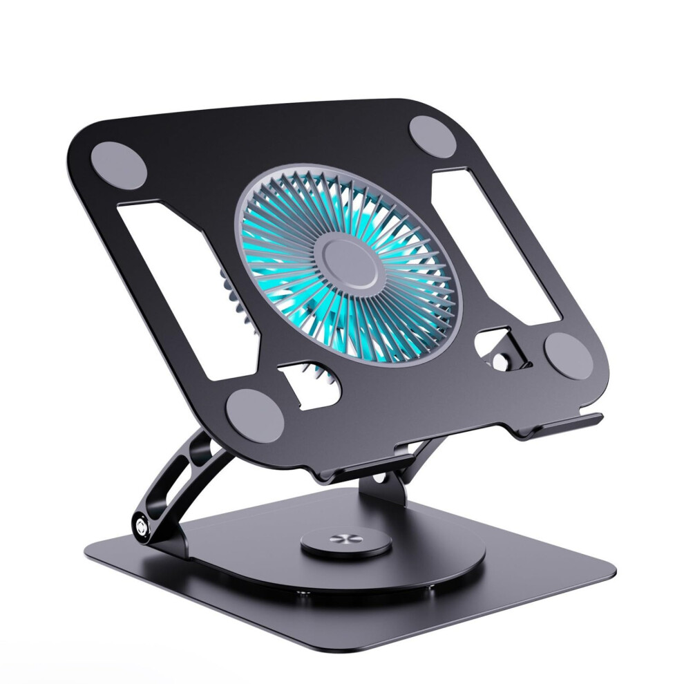 Adjustable Laptop Stand With Height Adjustment Carbon Steel Antislip For Laptops And Tablets Up To 15.9 Inches Black 9365369834194