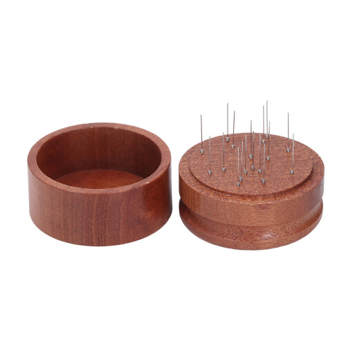 Wooden Coffee Needle Distributor 51mm Tamper Stirrer Tool 2
