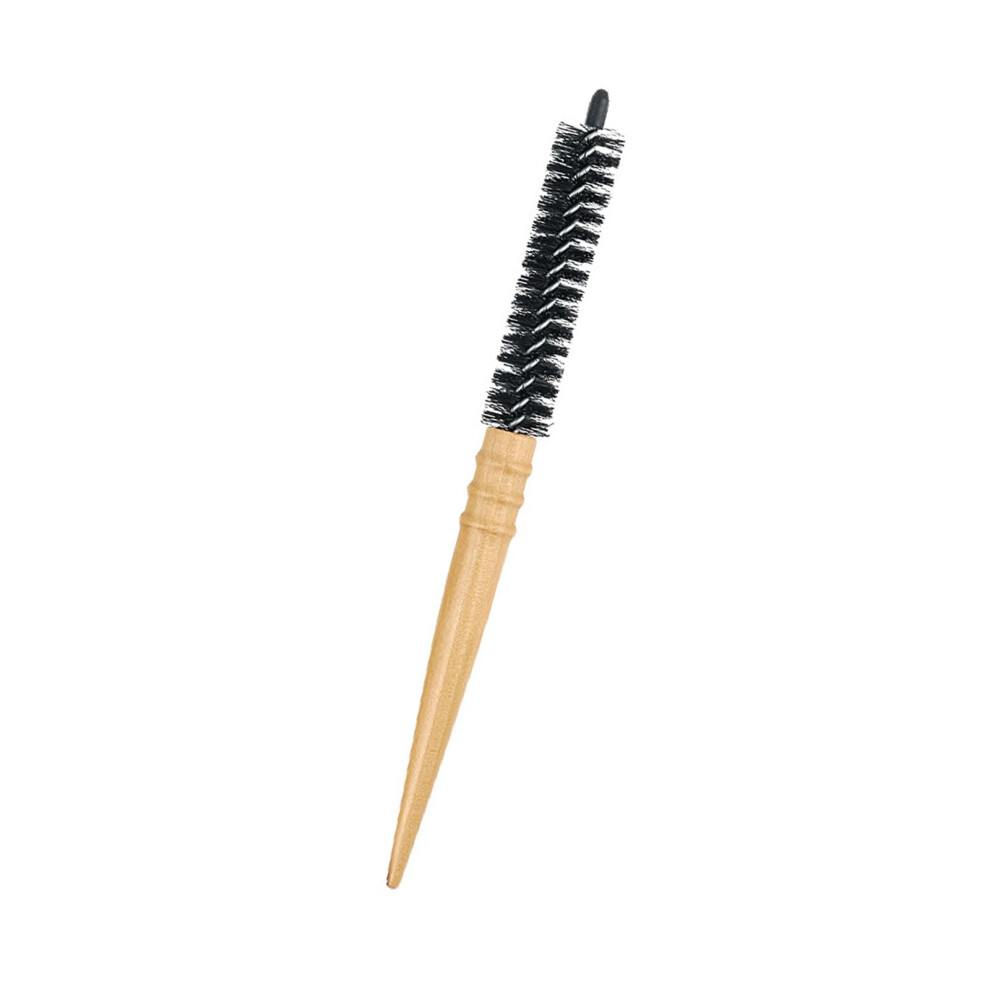 Round Hair Brush for Blow Drying and Beard Styling, Small Nylon Bristle Styling Comb