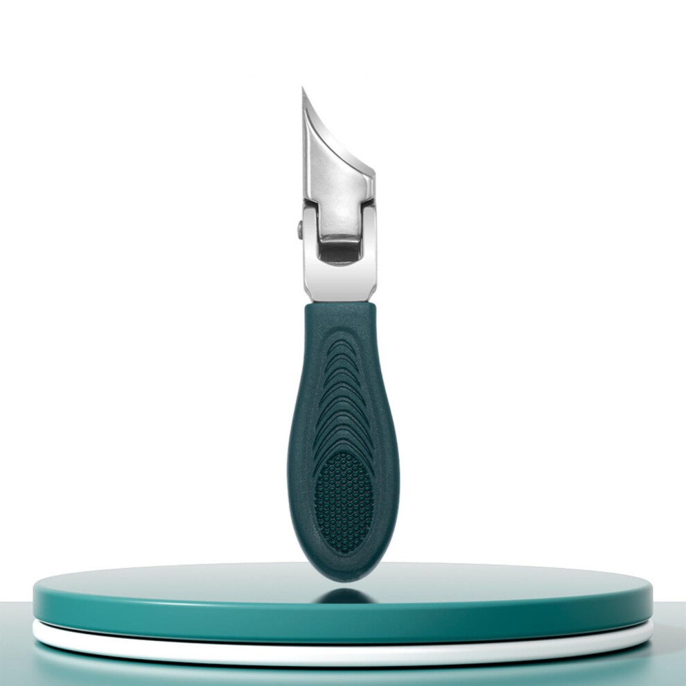 Green Nail Clippers For Thick Toenails And Ingrown Nails, 3In1 Large Jaw Kit With Splash Guard