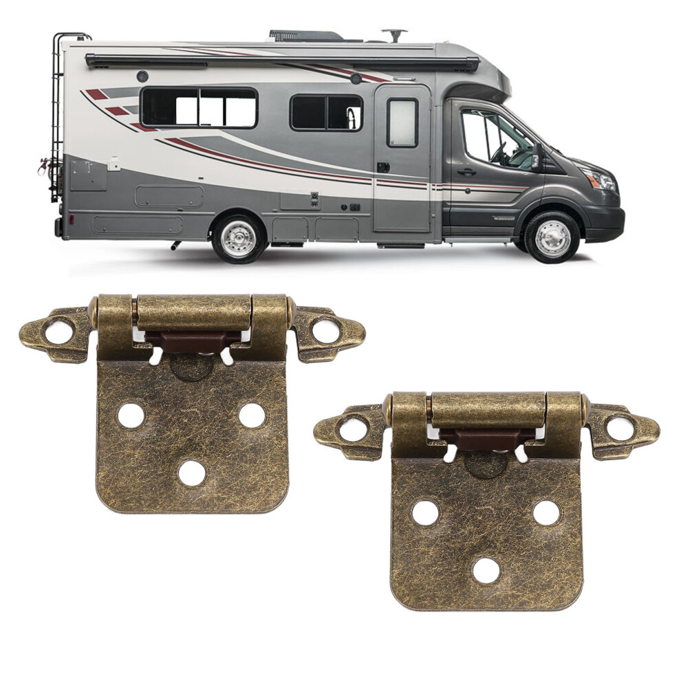 Rv Bathroom & Kitchen Cabinet Hinge 1/2In Overlay Self Closing Brass Hardware 6921381112110