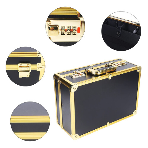 Professional Barber Tool Case with Dual Code Lock, Large Capacity Salon Stylist Organizer Box 2