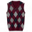 (2XL,Wine red)Men's Cashmere Wool Blend V-Neck Sleeveless Pullover Sweater 1