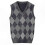 (L,Dark Grey)Men's Cashmere Wool Blend V-Neck Sleeveless Pullover Sweater 1