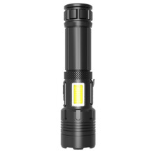 Heldere, duurzame LED-zaklamp, oplaadbare tactische zaklamp met compact ontwerp, 4 lichtstanden en zoomfunctie, superheldere LED