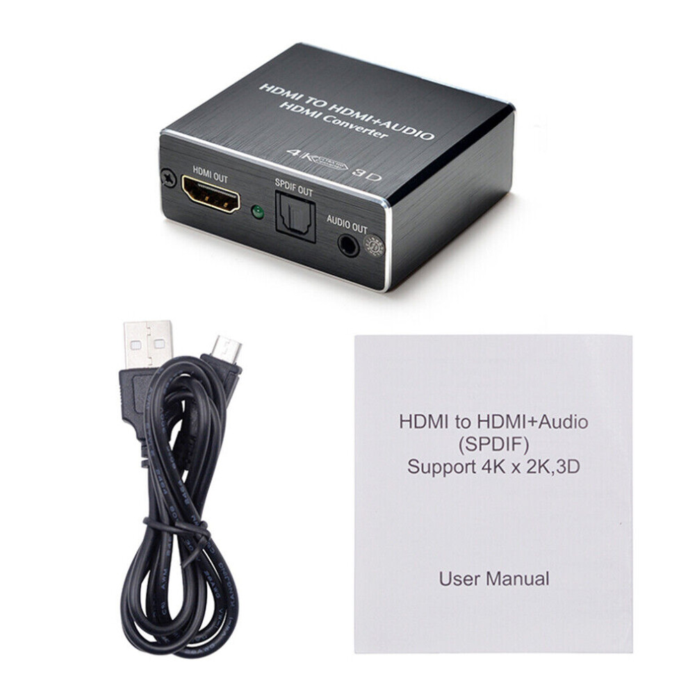 Audio Splitter Adapter For Seamless Audio Distribution, Optical Toslink Spdif And 3.5Mm Analog Audio Output Integrated Hdmi Audio Extractor, Wide 9358999121611