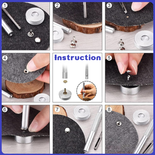 Expert Craft Kit, Rubber Mallets With Durable Lightweight Design And Double-Sided Functionality For Comprehensive Projects, Includes 90 Rivets Per 2