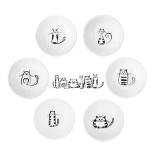 Motifs de chatons originaux, bols à trempette en céramique sûrs et non toxiques pour petites bouchées ou épices, compatibles micro-ondes et
