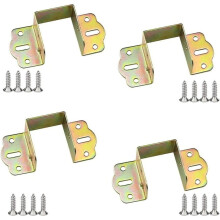 Supports de traverse de lit en bois, installation facile, supports de traverse en forme de U, supports métalliques robustes à surface lisse,