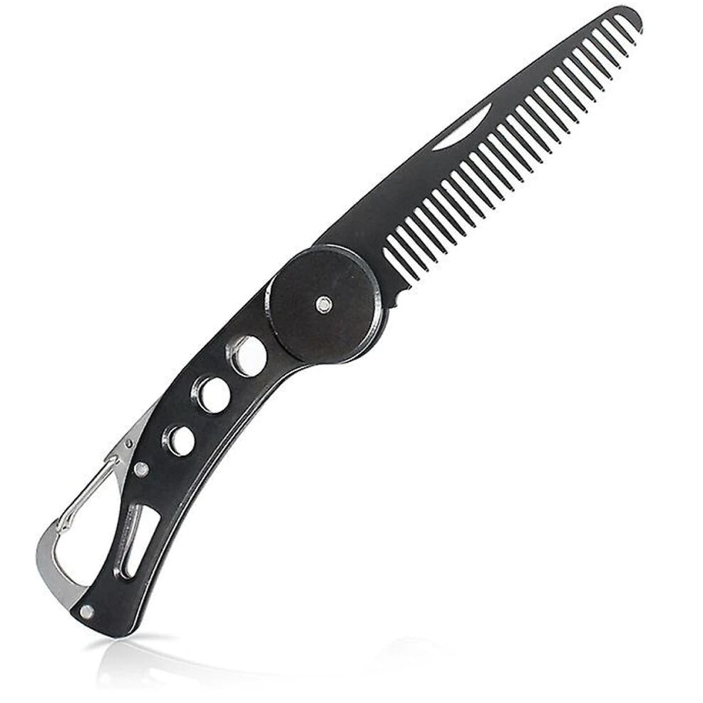 Men Grooming Essentials, Portable Multifunction Beard Styling Comb With Anti Static Design For Thick Curly Beards, Perfect For Personalized Gift