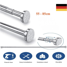 Multipurpose Tension Shower Rods, Stainless Steel Corrosion Resistant, Non-Slip Plate With Smooth And Rough Surface Grip (Never Rust, Heavy Duty)