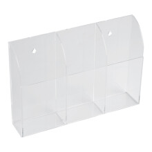Convenient Caddy for Remote Control, Wall Mount Media Organizer with Clear Acrylic Build, Easy Installation Using Screws or Adhesive, Highly Polished