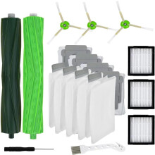 Módulo de limpeza para iRobot Roomba séries i e E, escovas de borracha multisuperfícies e filtros HEPA, escovas laterais para limpeza de bordas,