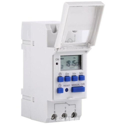 Electronic Programmable Timer with HD Display, DIN Rail Mountable Digital Timer Relay for Reliable Timing Control, Power Failure Memory Ensures