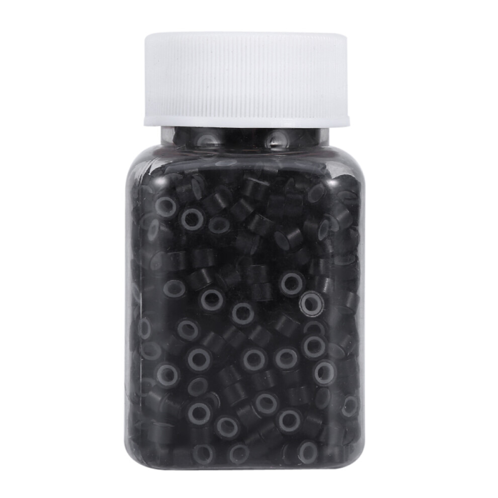 Micro Link Rings Beads for Hair Extensions, Silicone Lined Micro Links, Premium Silicone Micro Link Rings with Soft Lining for Secure and Comfortable
