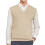 (XL,Camel)Loose Warm Sleeveless Sweater Vest for Men, V-neck Pullover 1