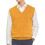 (L,Yellow)Loose Warm Sleeveless Sweater Vest for Men, V-neck Pullover 1