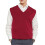 (L,Red)Loose Warm Sleeveless Sweater Vest for Men, V-neck Pullover 1