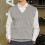 (S,Black)Loose Warm Sleeveless Sweater Vest for Men, V-neck Pullover 4
