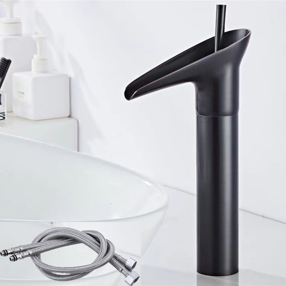 Basin Faucet With A Twist, Waterfall Outlet Adds A Dramatic Touch To Your Bathroom, High Quality Material Provides Strength And Stability, 9173940974326