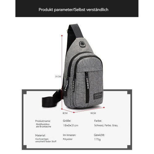 Σακίδιο πλάτης crossbody για άνεση όλη μέρα, αδιάβροχος σχεδιασμός για να διατηρείτε 1