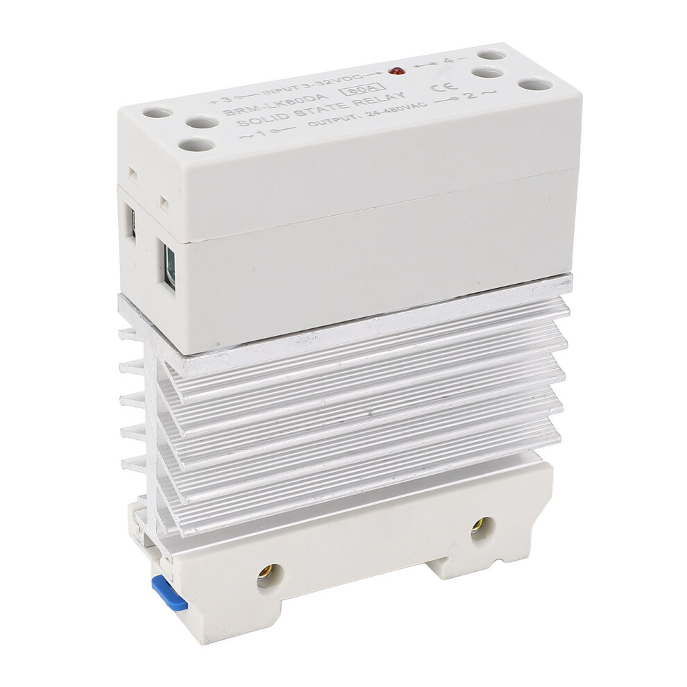 60A Solid State Relay 35Mm Din Rail | 24-480Vac, 3-32Vdc 6921381113896