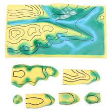 Educational PVC Terrain Contour Map for Junior High Classroom Use