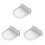 3Pcs White Plastic Speaker Stand for Wall Mounting WiFi Router Devices 5