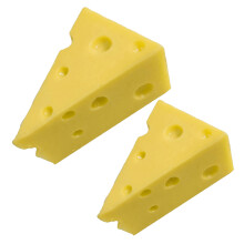 8Pcs Durable Resin Fake Cheese Ornaments for Miniature House Decor
