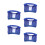 5Pcs Full Brim Hard Hat Sun Visor Blue Mesh Neck Shield Adjustable Fit 6