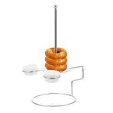 3Sets Silver Stainless Donut Display Stand Wedding Banquet