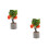 2Pcs Decorative Potted Faux Orange Tree Plastic Mini Artificial Plant 8