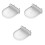 3Pcs White Plastic Speaker Stand for Wall Mounting WiFi Router Devices 6