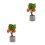 2Pcs Decorative Potted Faux Orange Tree Plastic Mini Artificial Plant 4